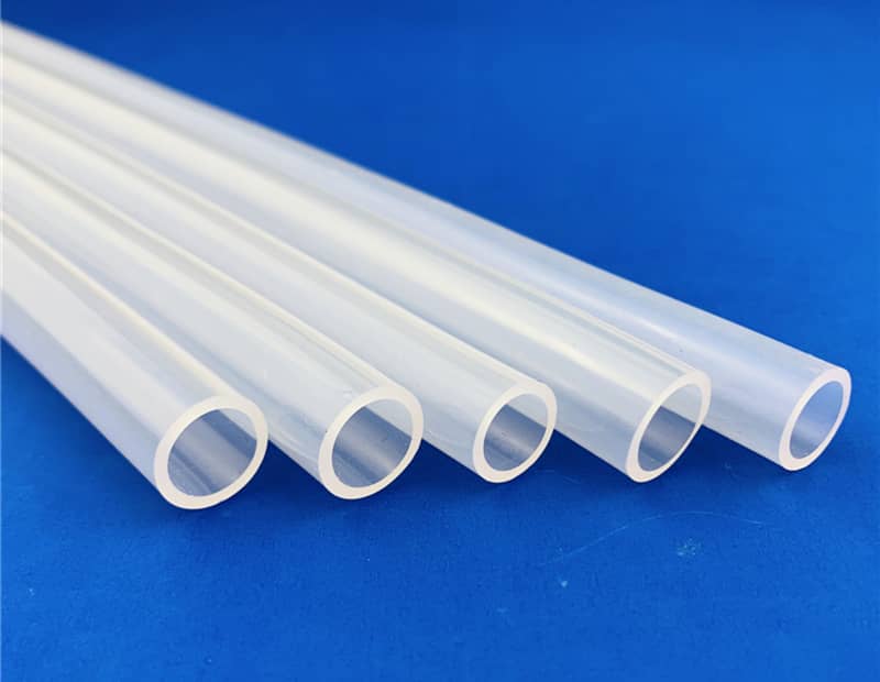 Yellow resistant transparent silicone hose