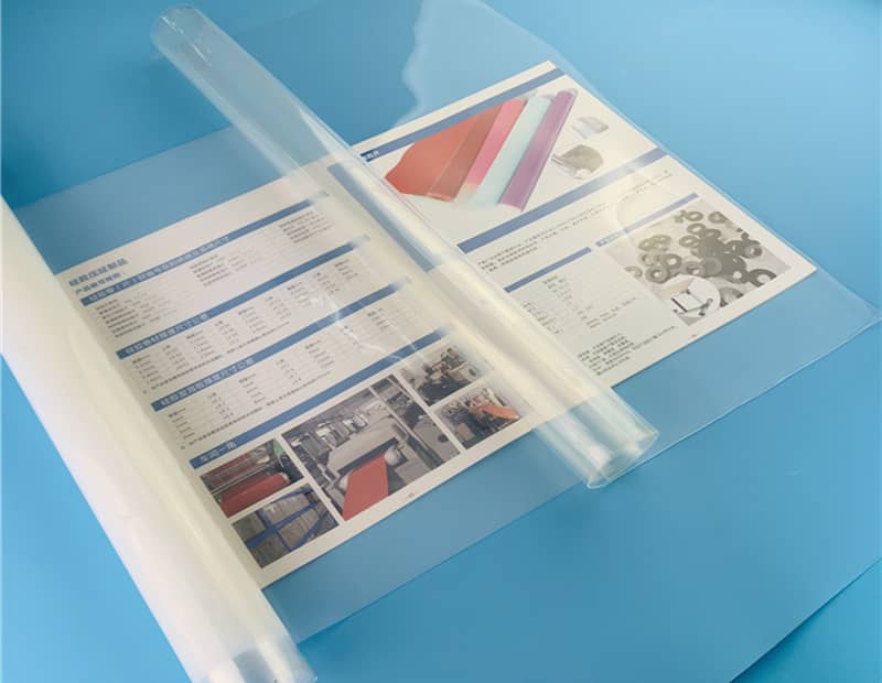 High transparency silicone sheet