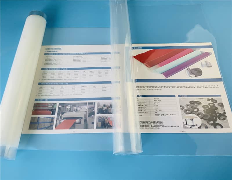 High transparency silicone sheet