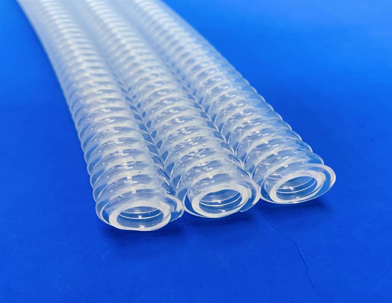 Silicone corrugated tube for infants and children