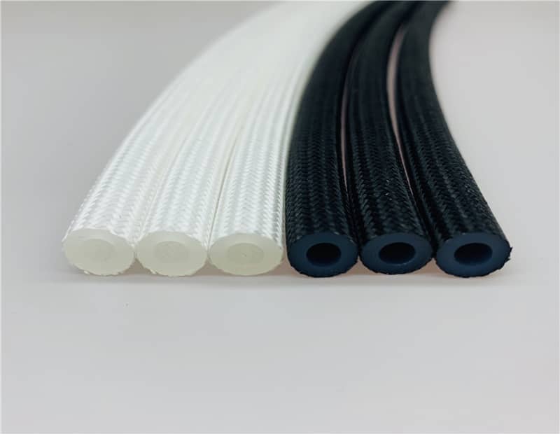 Silicone outer woven mesh tube for high pressure resistance